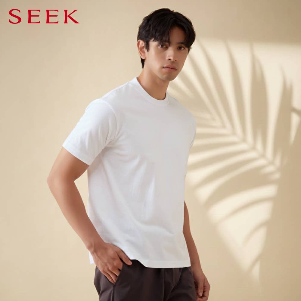 【外套對應・棉100%】 圓領T恤 (圓領)